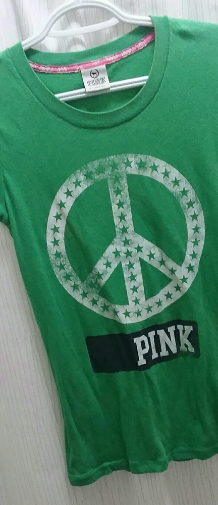 Pink by Victorias Secret peace sign shirt